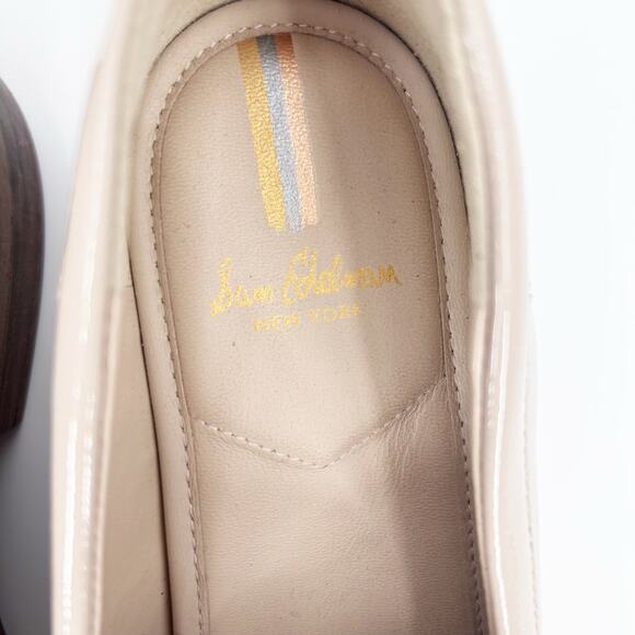 Sam Edelman Christy Loafer Taupe Patent Leather Buckle Strap Womens Size 8.5M - Picture 9 of 11